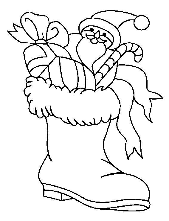 Skarpety świąteczne kolorowanki